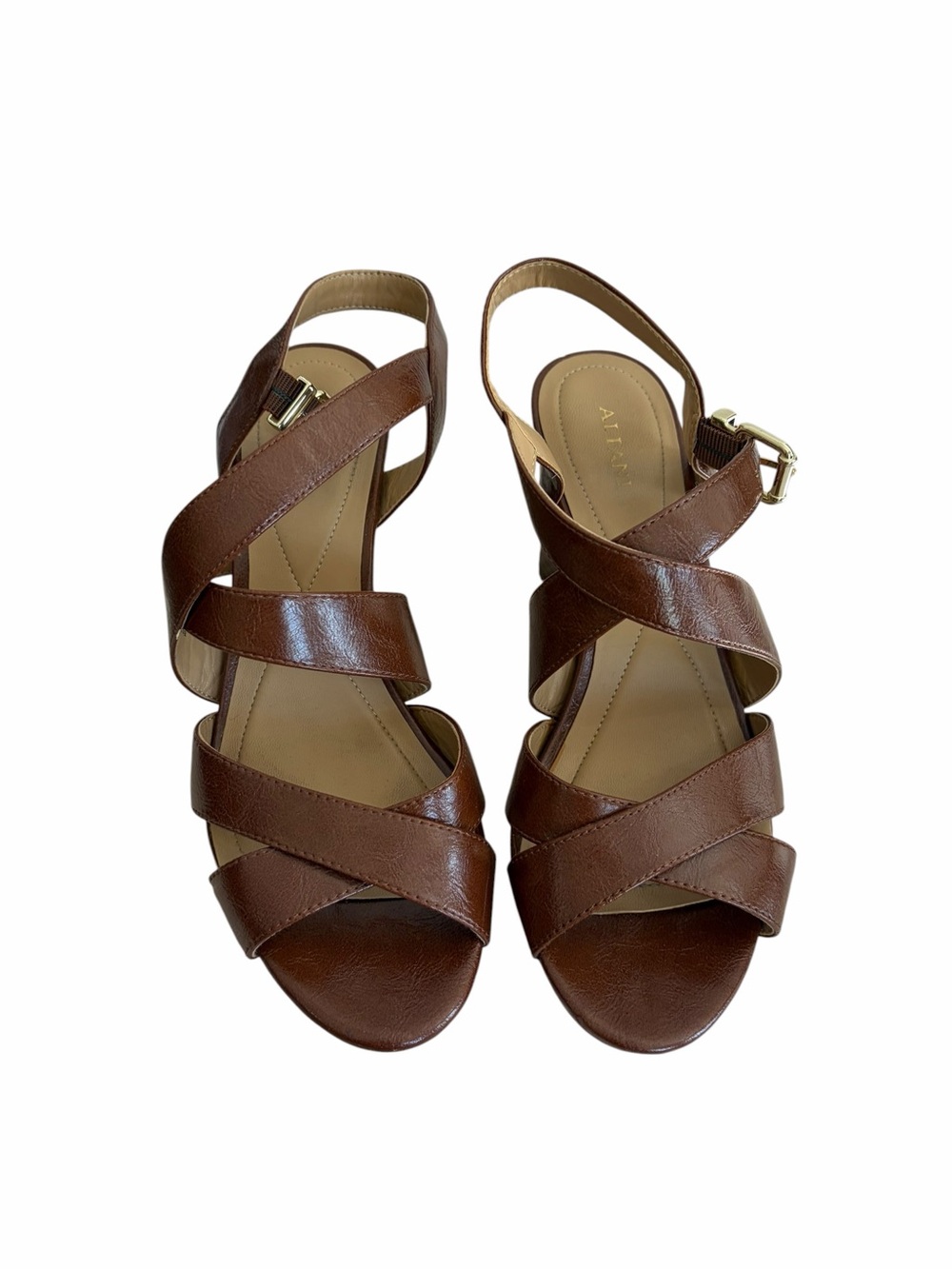 ALFANI Brown Strappy Heels